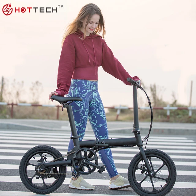 HOTTECH 5 Classes PAS CE Certificate 16" Fire Wheel Portable 36V Folding Electric Fold up Bicycle