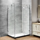 Bathroom Rectangle 3 Panel Sliding Glass Shower Door