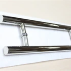 MB-307 stainless steel mirror or satin handle for the glass door