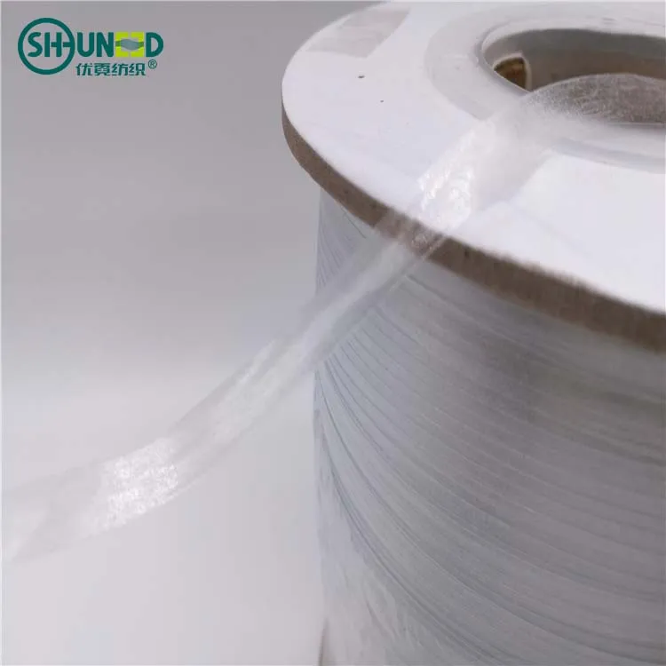High quality eco-friendly light blue clear tpu mobilon tape roll elastic tape rolls for garment underwear