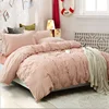 premium 100% cotton yarn dyed bedding sets button duvet cover household bed linen