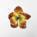 Coloration ombre Magnolia flowers stem with glitter Christmas tree ornaments wholesale#89068