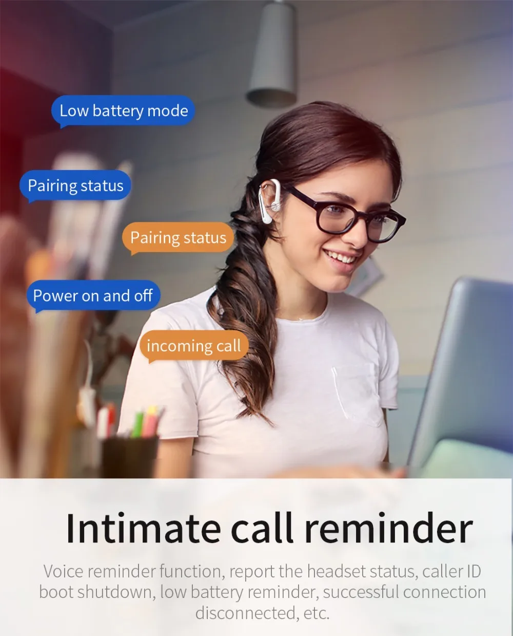 Comfortable summer new business wireless headset - ANKUX.COM