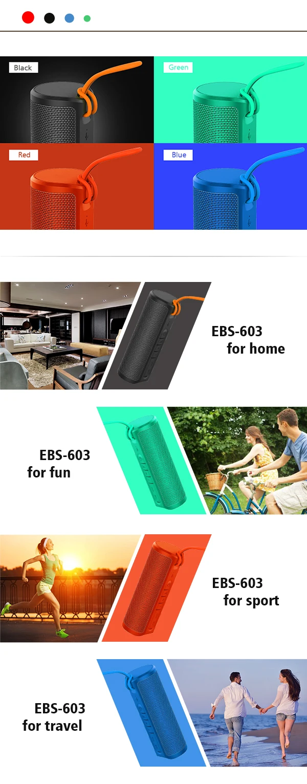 EBS-603 Waterproof bluetooth speaker True Wireless Stereo fabric Bluetooth Speaker - ANKUX.COM