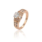 15593 xuping Rose gold color finger ring ladies gold designs rings jewelry women