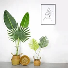 Hot Sale Different Style Artificial Leaves Faux Leaves With Plastic Tube For Indoor And Wedding Ornament