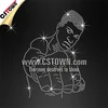 Boxing King Hotfix Crystal Muhammad Ali Custom Rhinestone Transfer Motif