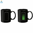 New Magic Color Changing mugs Heat Sensitive Mug Battery Ceramic Magical Temperature Changing Coffee Mug Gifts