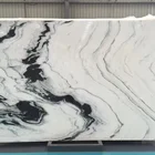 Natural stone Interior decoration Panda White marble with black veins slab