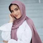 High-quality jersey scarf stretchy hijab plain headscarves wholesale women stoles hijab