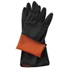 60g black outside and orange inside soft cotton lined latex gloves latex black