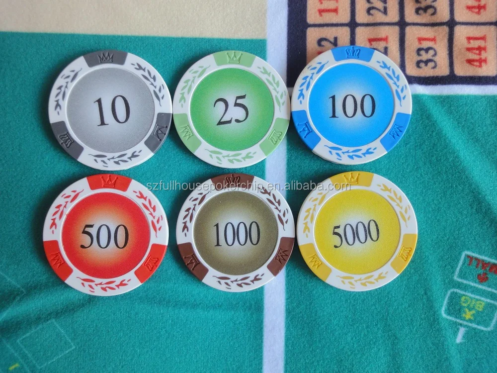 Glass poker chips