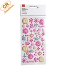 Flower Sticker Customized Flower Shape Adhesive 3D PVC Puffy Sticker Sheets For Kids