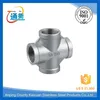 female threaded stainless steel pipe fittings bsp 3/4 inch 150lb 4 way cross