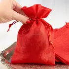 Good quality wholesale custom wedding party burlap drawstring pouch hessian draw string sack small jute favor gift bags