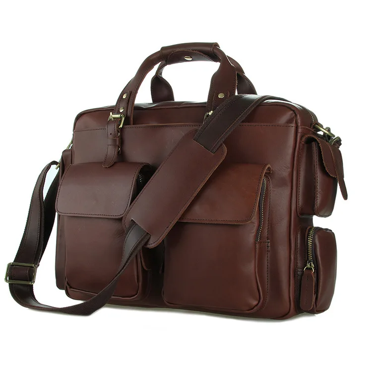 2015 summer new high-grade leather man Briefcase handbags men laptop bags business bag 7219