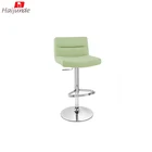PU leather short industrial cast iron swingout antique metal leather swivel bar stool make in China