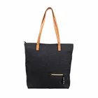 Lady Denim Jean Tote Bag Women's Shoulder Hand Bag with PU Decoration