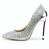 Thin Heel 12CM High Heel Shoes Bridal Diamond Wedding Shoes