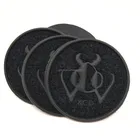 Custom round shape animal black spider rubber badge silicone patch
