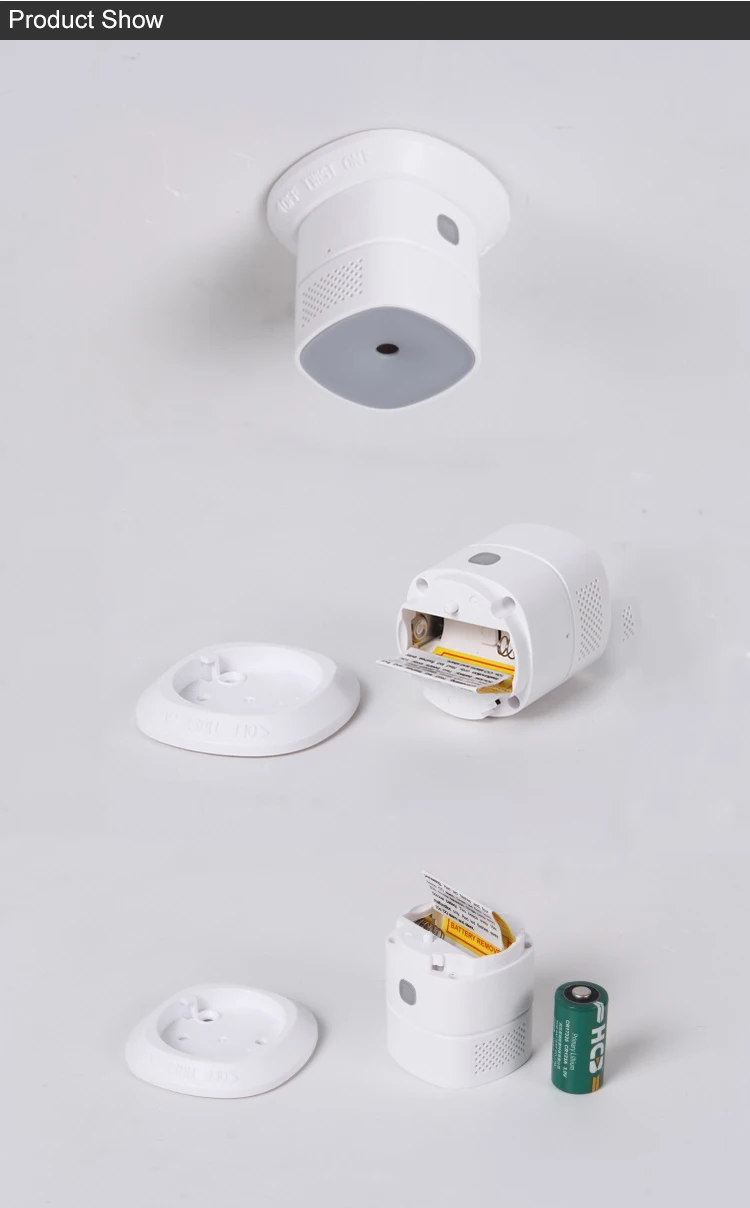 CE FCC RoHS wall/ceilling mounted easy use Z-wave/wifi/Zigbee wireless smart home carbon monoxide security alarm - ANKUX.COM
