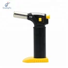 Logo Customization Butane Gas Lighter Manufacturer Zinc Alloy Adjustable Cooking Barbecue Child Resistance Butane Torch Blue Flame Gas Lighter