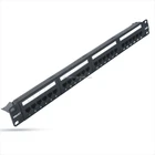 24-port Patch Panel 24-port 24-Port Cat6 UTP Patch Panel For 19-Inch Wallmount Or Rackmount Ethernet Network 1U Black
