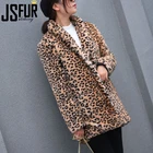 Wholesale Winter Nice Leopard Design Women Coat Artificial Fake Fur Coat