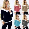 2019 New Arrival Casual Long Sleeve V Neck Tops Tee Shirt Fashion Ladies Tunic