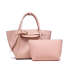 New fashion genuine leather women bag wing tote handbag lady shoulder bag with removable pouch