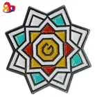 China OEM Manufacturer Bulk Cheap Custom black nickel plating Iron letter G flower enamel badge pin