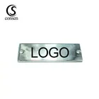 Zinc alloy custom logo printed metal tags and labels for clothing/hat