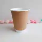 12oz hot drinking kraft paper brown disposable milk hollow coffee cup with lid
