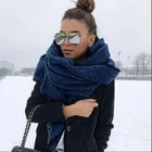 Hot selling in stock polyester shawl winter polar fleece scarf factory 180cm*40cm long scarf