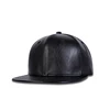 OEM fashion hip hop PU upper snapback cap and custom flat hat