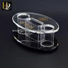 OEM/ODM desktop double deck acrylic bar tissue box with toothpick holder