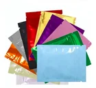custom aluminum foil stand up flat pouch bags