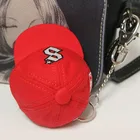 Custom Logo Keyring 3D Embroidery Design Baseball Cap Shape Keychain