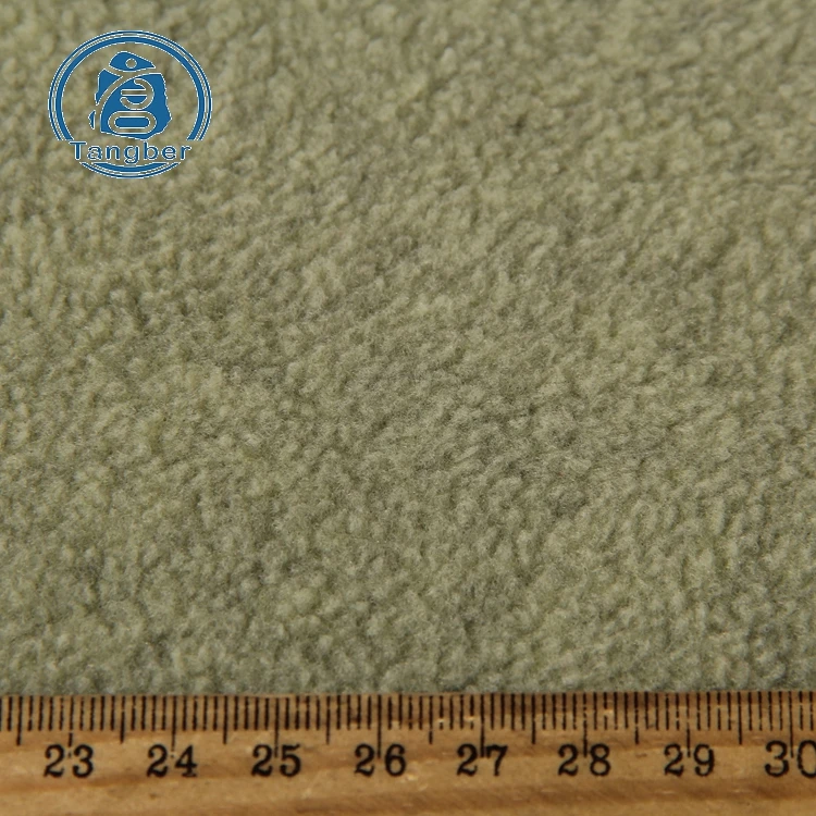 Double brush double fleece 100% polyester polar fleece fabric