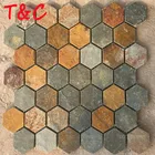 stone tile hexagon marble mosaic for homes decorative
