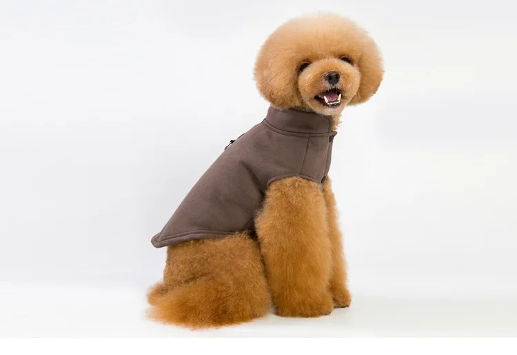 2020 Autumn And Winter New Pet Clothes Pet Sweater Dog Clothes Solid Color Pet Warm Vest Teddy Dog Clothes For Factory
