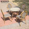 French style wholesale outdoor rattan french bistro rattan wicker chairs and table