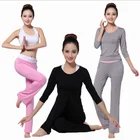 India Yoga set clothes sport suit women's three-piece medium long sleeve loose dance fitness pants