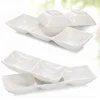 100% melamine white unbreakable plastic catering buffet sushi serving dishes divided plate