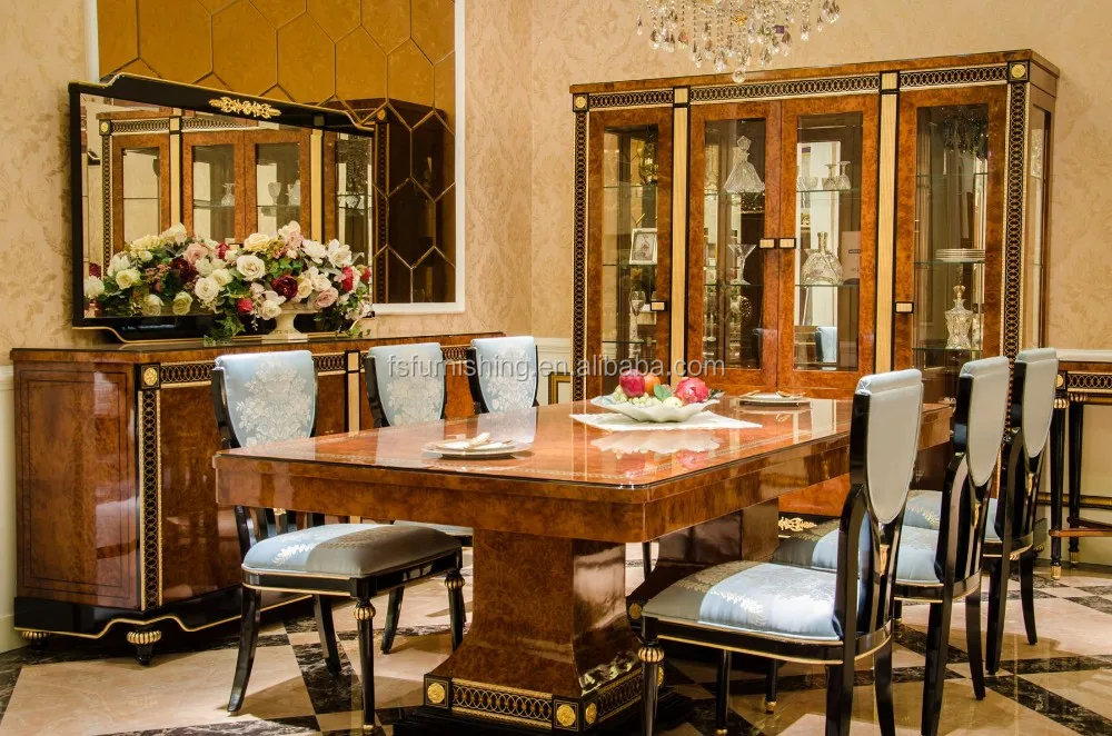 Yb69 Luxury Nice Elegant 10 Persons Dining Table With Chairs,Foshan City Classic European Dining ...