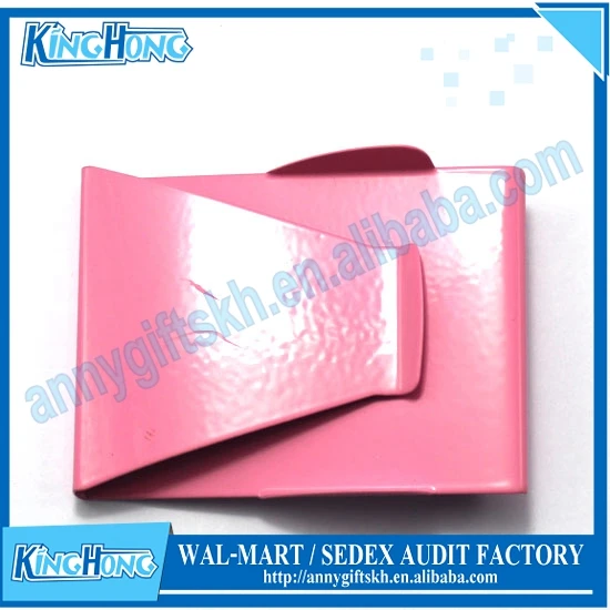 cheap bulk gifts fashionable pink women money clip metal