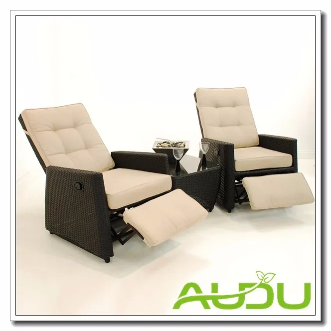 audu recliner chair,outdoor garden rattan recliner chair with