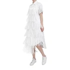 Fashion dresses women 2019 New korean fashion summer tassel white dress plus size shirt skirt casual dresses wholesale