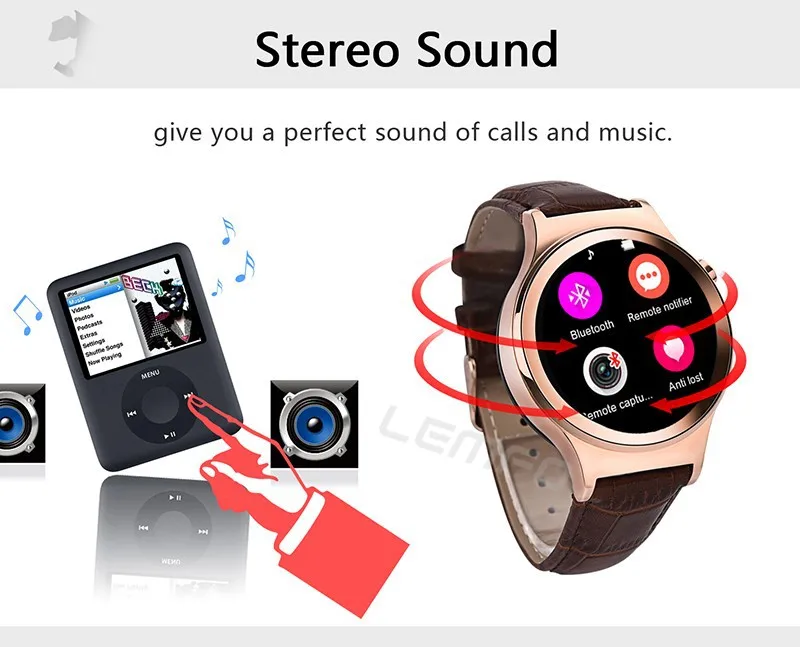 S3 Smart Watch Anti-Lost Alarm Music Sport Bluetooth Smartwatch MTK2502 Support SIM TF Card Hands-free for iOS Android phones