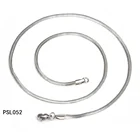 PSL052 Stainless Steel FLAT silver color snake chain jewelry